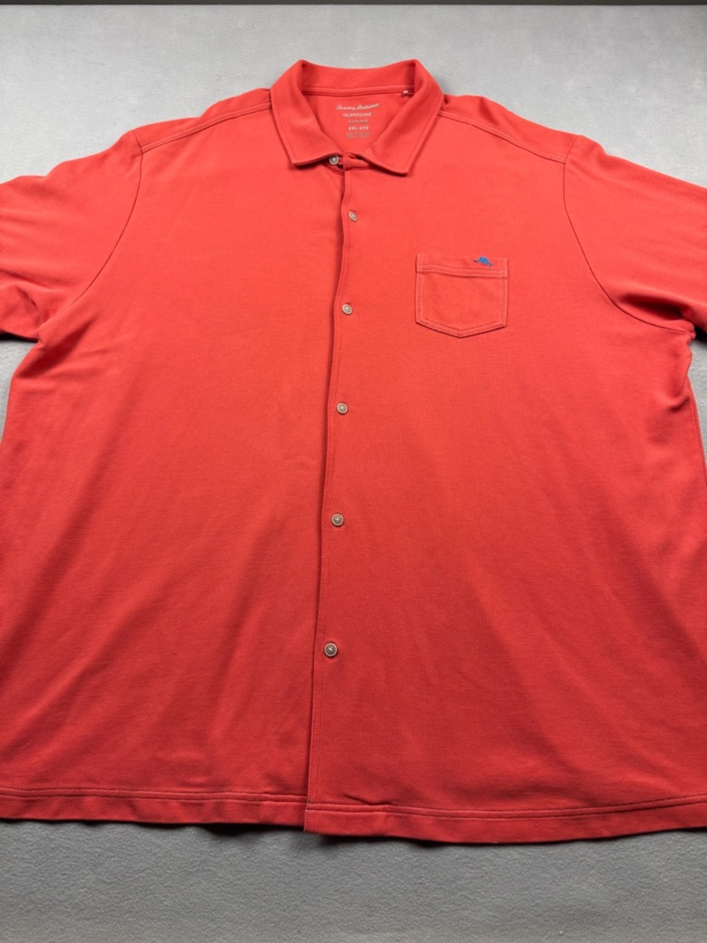 Tommy Bahama IslandZone Emfielder Coral Camp Shirt 4XL Supima Cotton Loop Collar